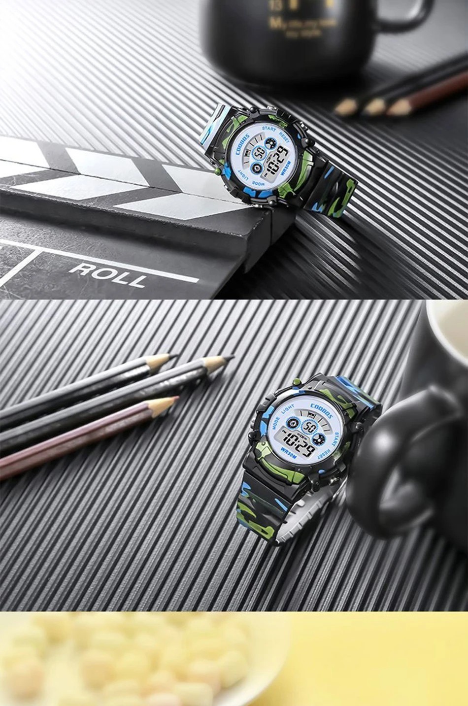 Kids Digital Watches for Boys Girls LED Sports Waterproof Wrist Watches Children
