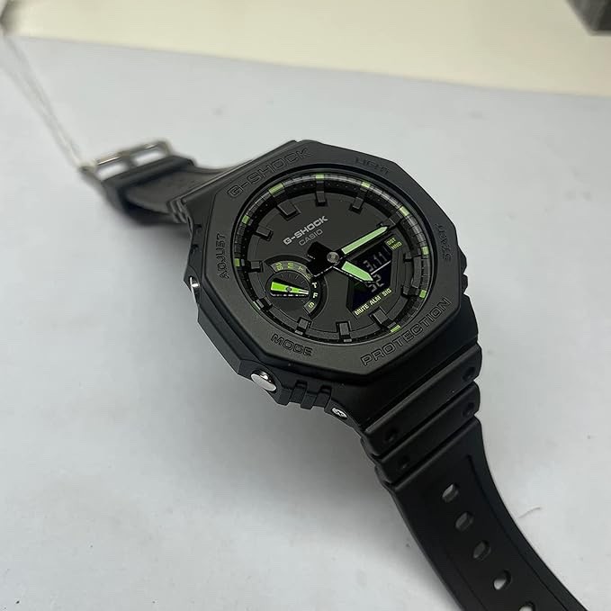 G-Shock Mens Boys Analogue-Digital Watch Black Yellow Army Green GA-2100 Series