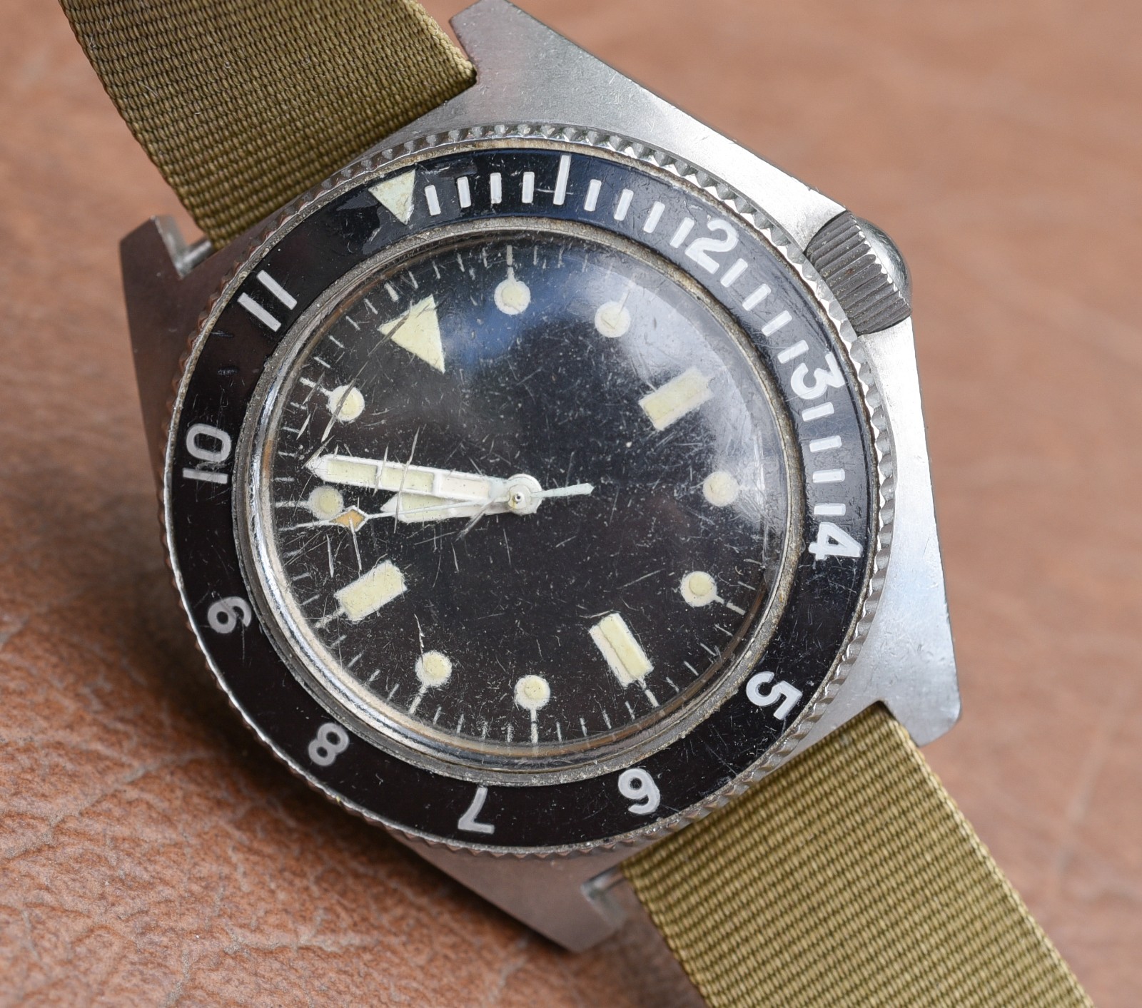 Vintage BENRUS Type 1 I Vietnam War Military Issed 1973 Diver Watch All Original