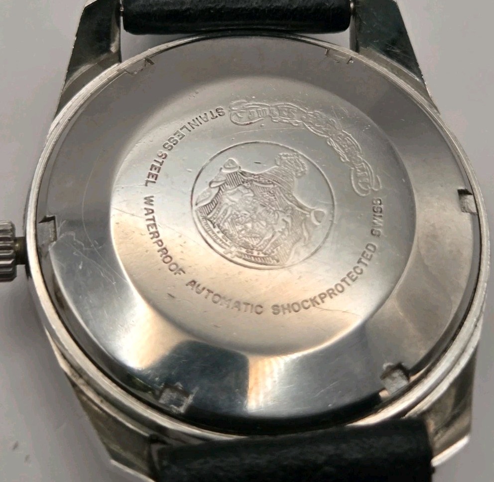 Vintage Jules Jurgensen 17 Jewel Automatic Date Watch, Stainless Steel, Running