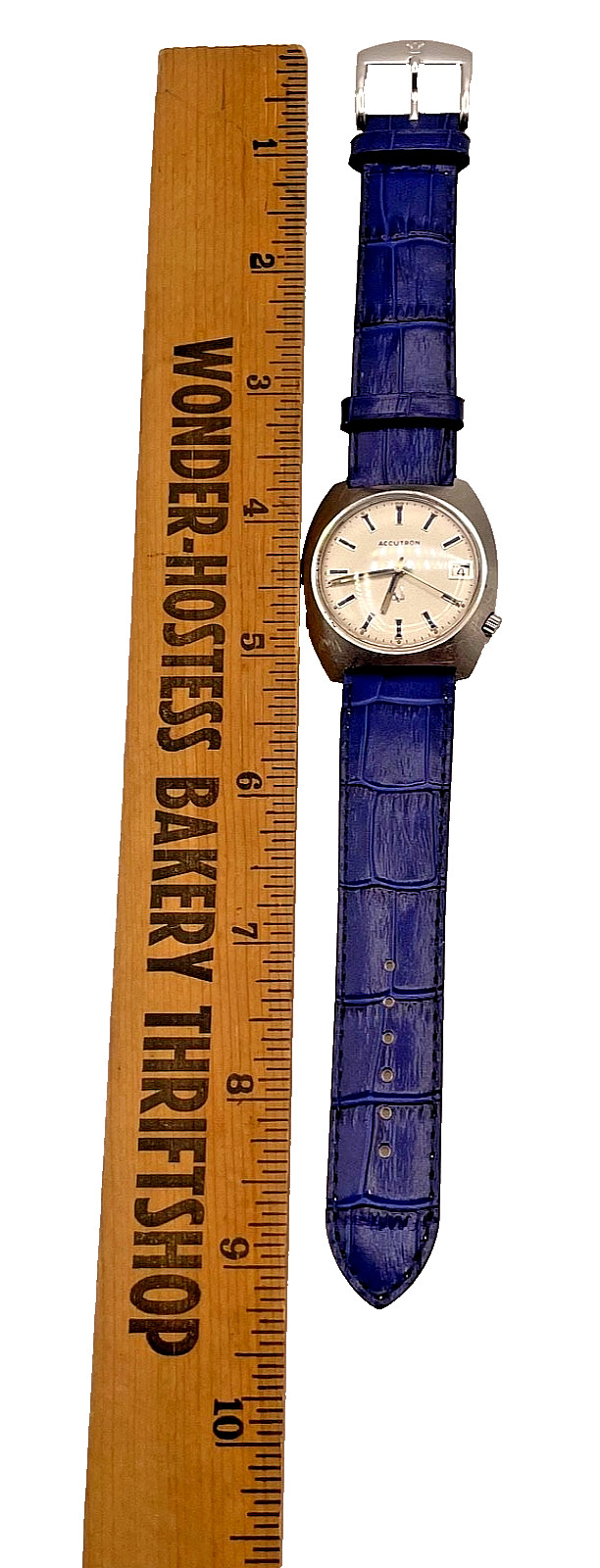 BULOVA ACCUTRON H669826 Stainless Steel Tuning Fork Men’s Watch Date 35mm Runs