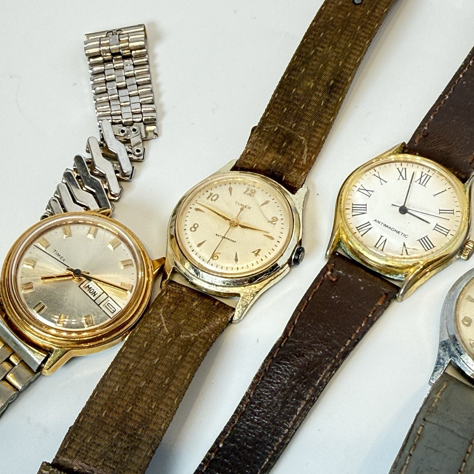 Lot of Vintage Wrist Watches – Elgin, Helbros , Catena , Timex FOR PARTS REPAIR