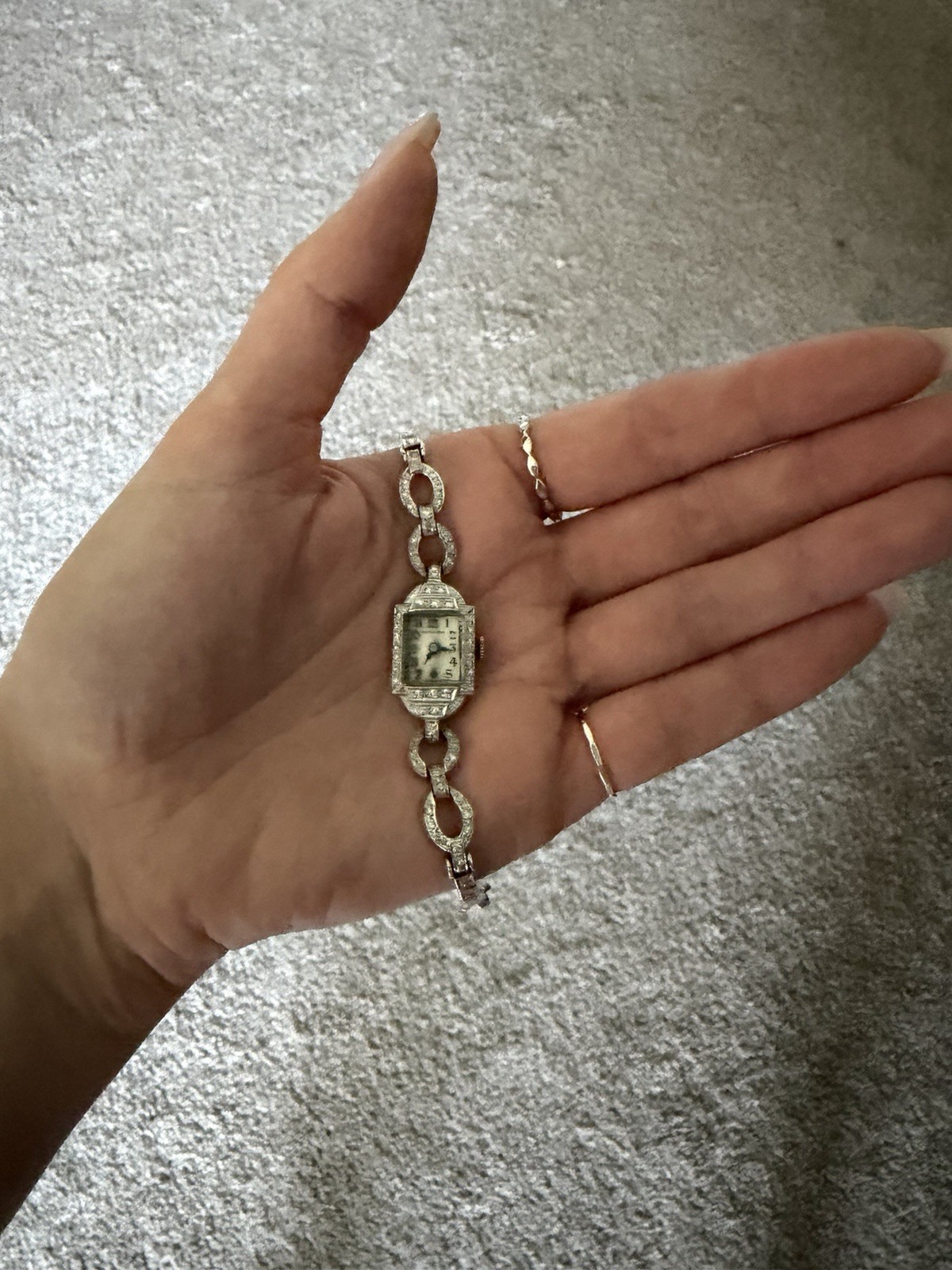 A.R. Morris Jewelers Vintage Women’s Quartz Rectangle Silver Bracelet Watch