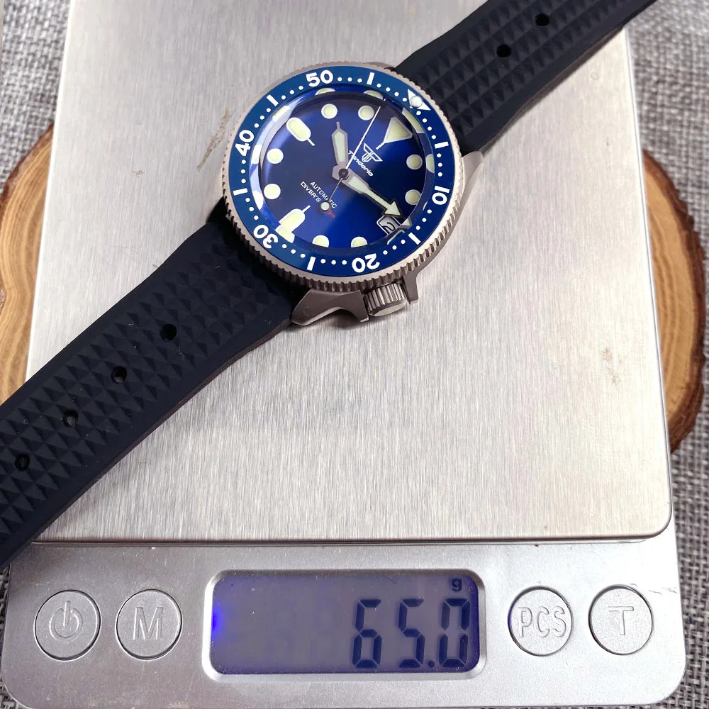 Tandorio New 20ATM 37mm SKX Style Diver Titanium Automatic Watch Sapphire Glass