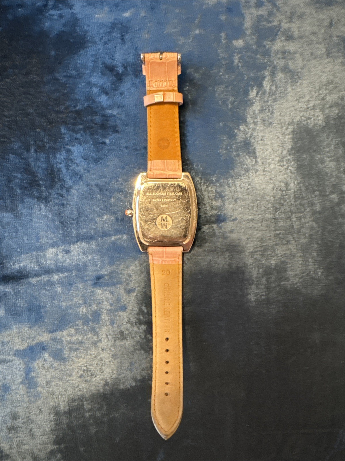 Michele Urban Watch Pink Croc Leather Strap