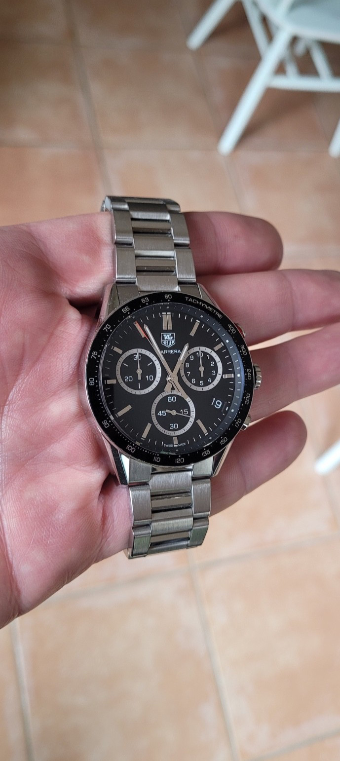 TAG Heuer CV1A10.BA0799 Mens Carrera Panamericana Chronograph Quartz Watch Black