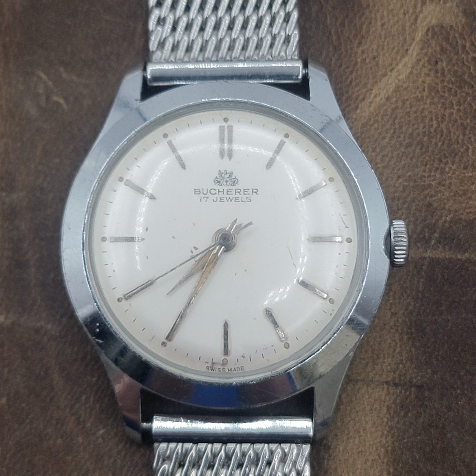 Vintage 1950S-60S CARL Bucherer 17 Jewels Swiss Made Running Watch