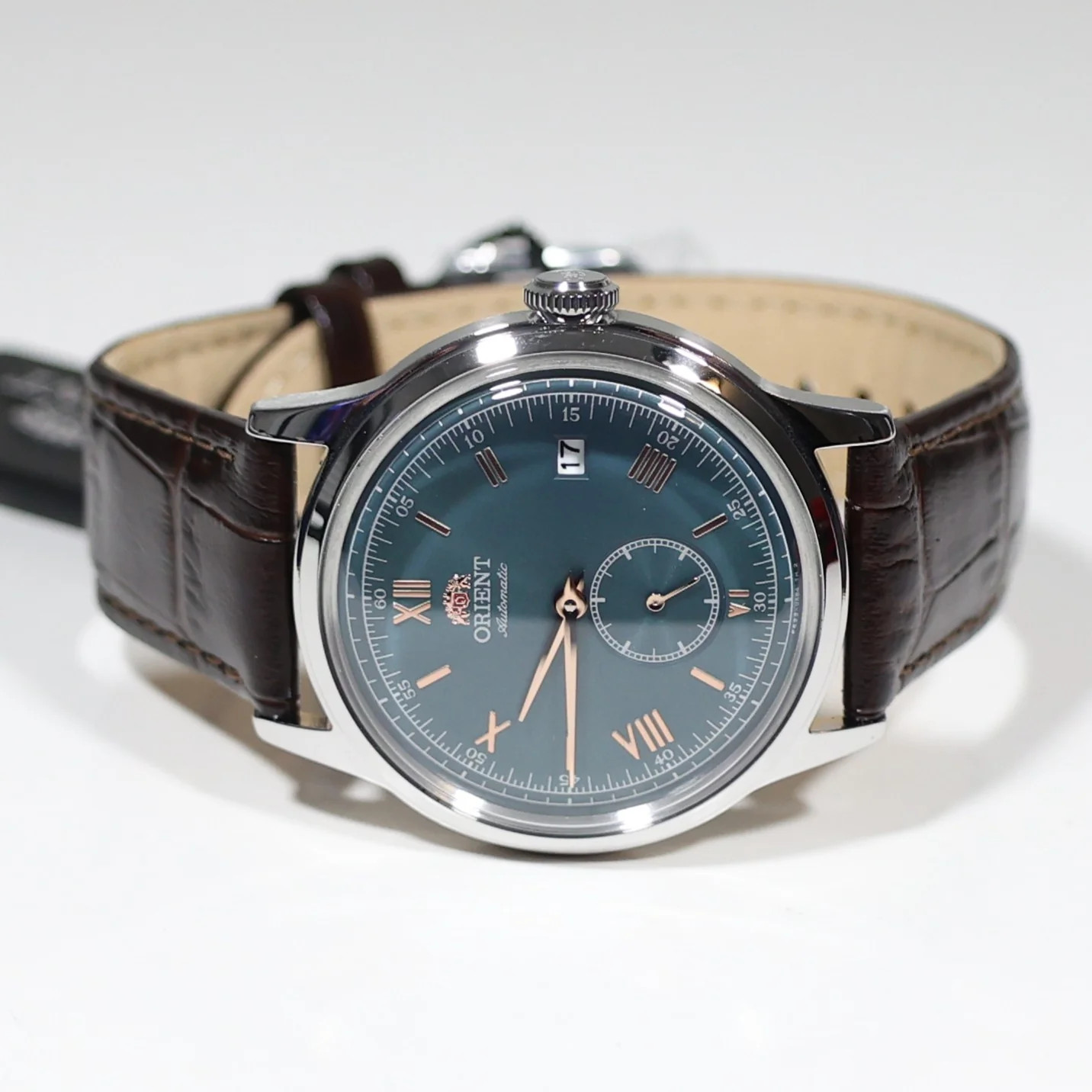 Orient Bambino Green Dial Small Seconds Hand Automatic Watch RA-AP0102E30B