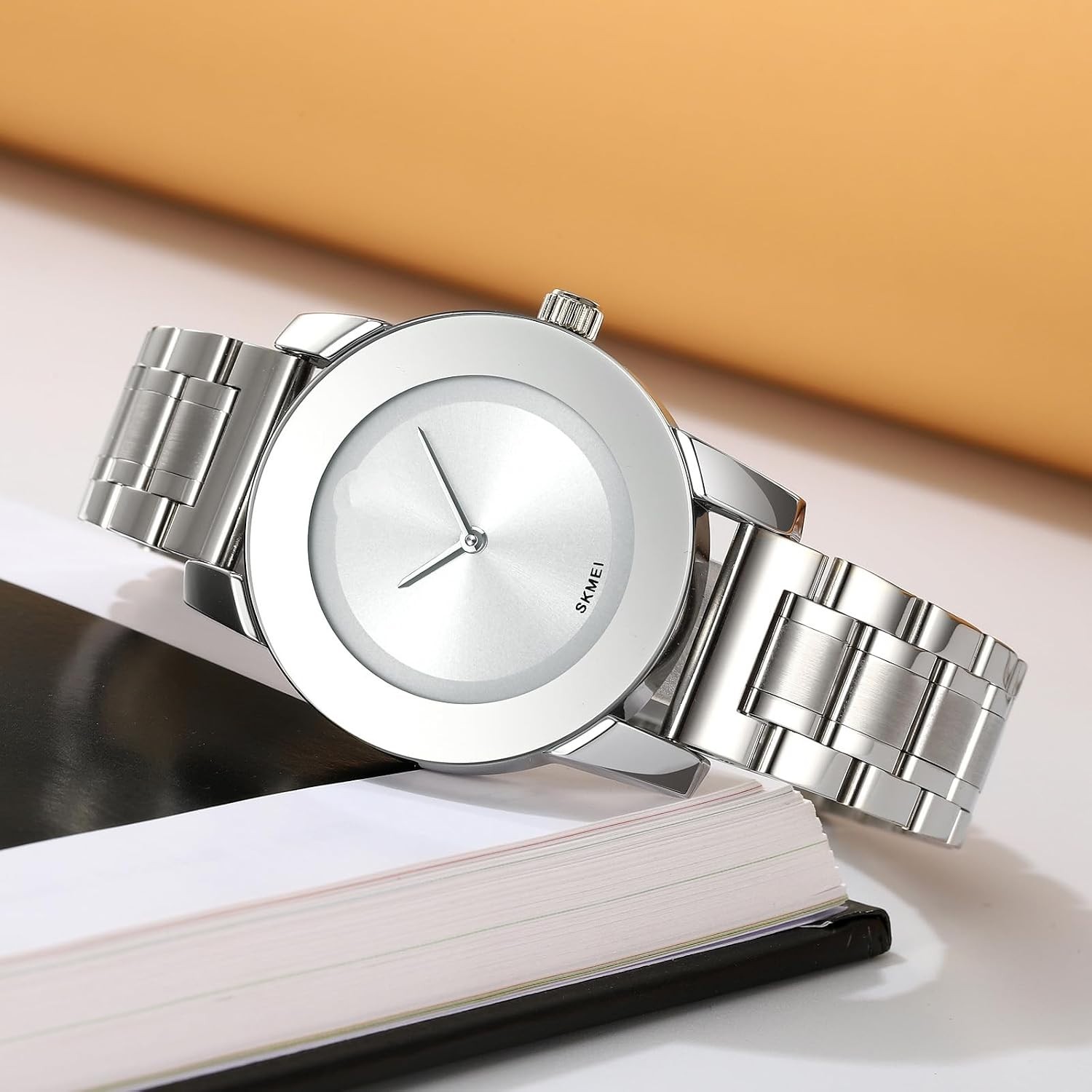 Frameless Luxury Quartz Watch with Diamond Touch – Unisex, 30M Water Resistance