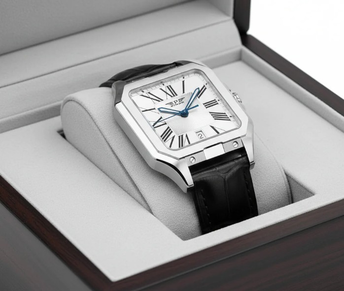 🔥USA🔥PINDU P6515 Men’s Square Watch Automatic Stainless Steel 8215 Japanese