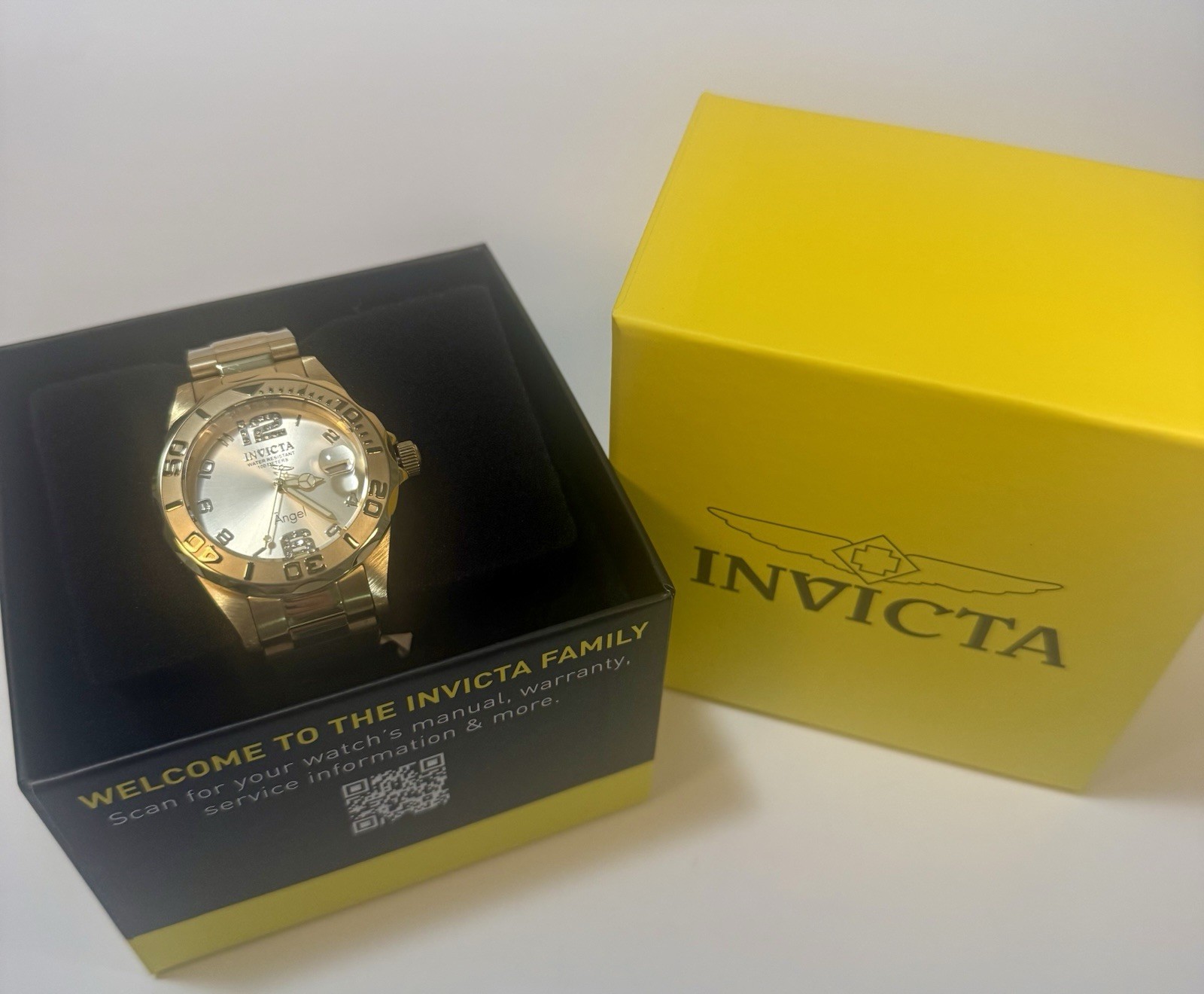 Invicta Angel 28680 Women 38mm Gold Stainless Steel Quartz Dial Bracelet Watch