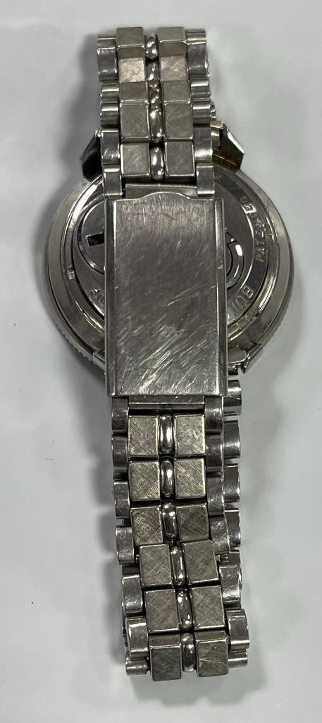 VINTAGE BULOVA ACCUTRON ASTRONAUT 214 TUNING FORK GMT 38mm STAINLESS STEEL WATCH