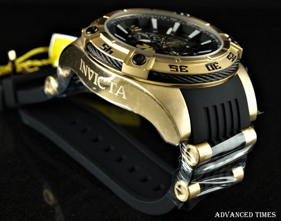 Invicta 54mm Marvel IRON MAN Speedway Viper Ltd. Ed. Chrono Black & Gold Watch
