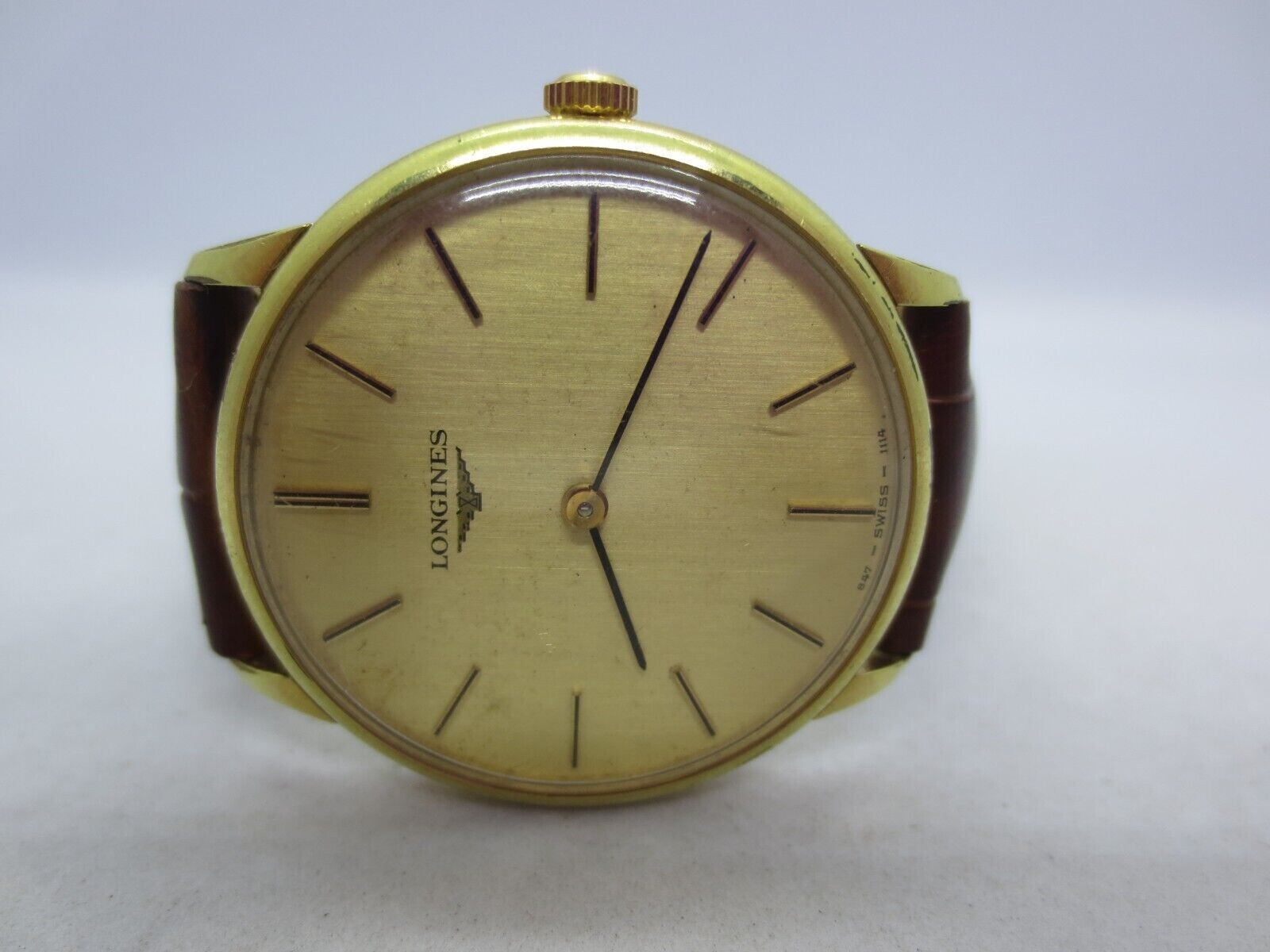 VINTAGE LONGINES L847.4 GOLDPLATED HANDWIND MENS DRESS WATCH