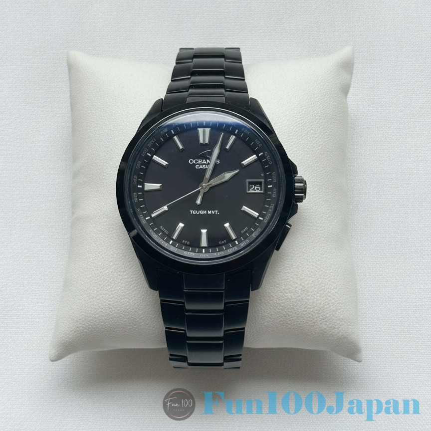 CASIO OCEANUS OCW-S100B-1AJF Men’s Black Titanium Quartz Wristwatch