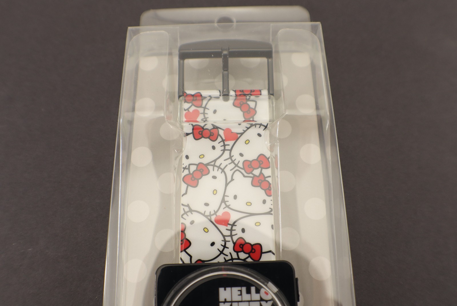 Hello Kitty WRISTWATCH White Black Red #00445-6 Sanrio Analog Original Package