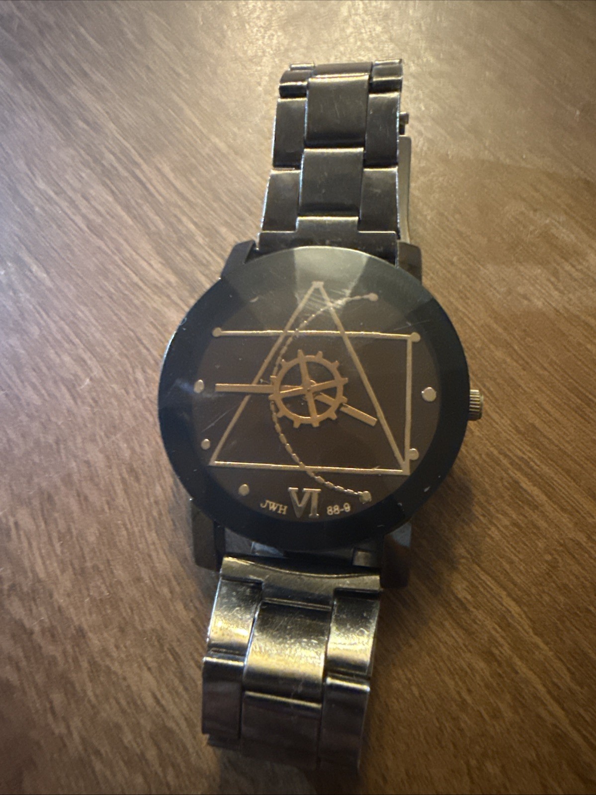 Women’s Steampunk Watch Silver & Copper Tone Artsy Geometric Avant Garde Unique