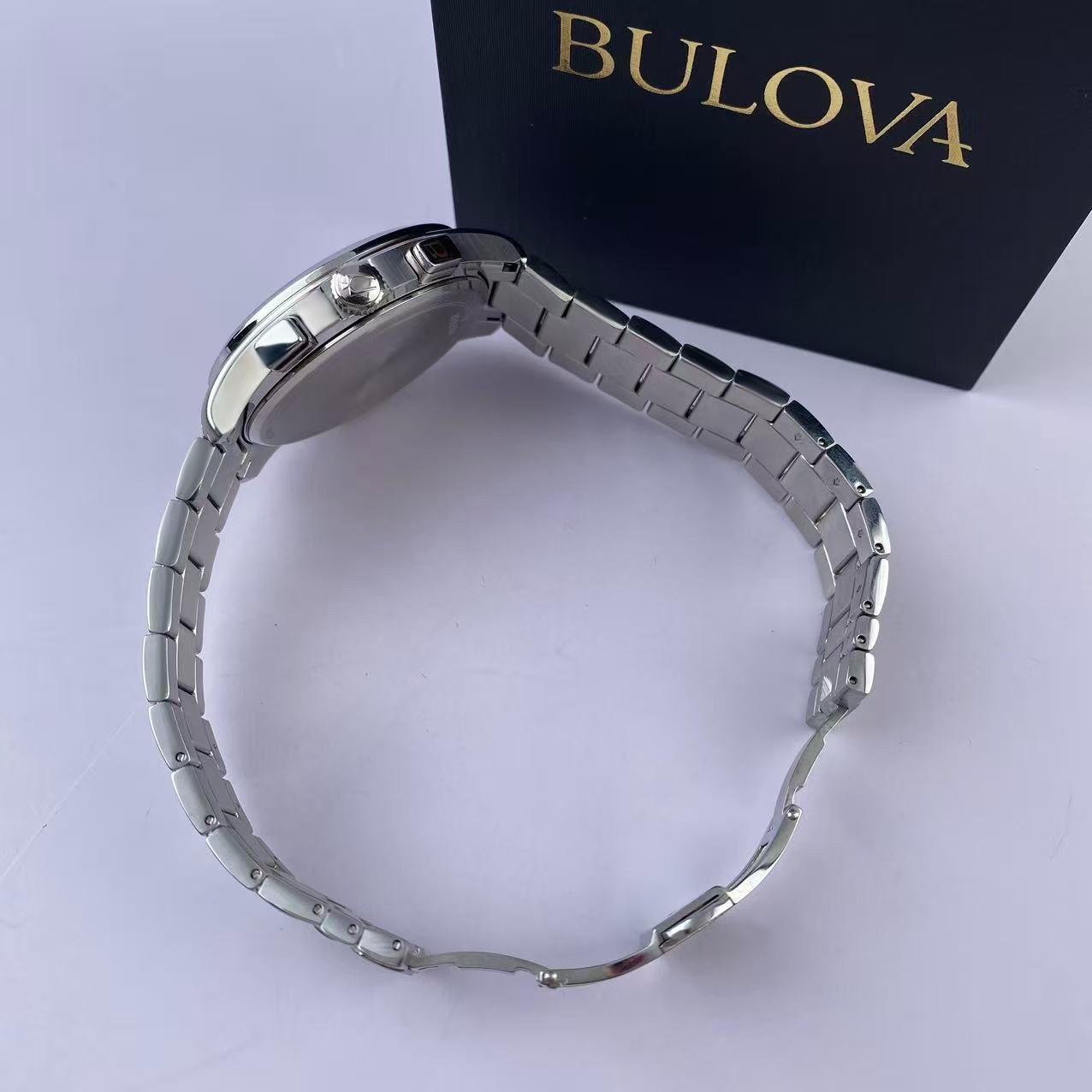 Bulova Wilton Classic 96B288 Black Dial Men’s Chronograph Quartz Watch 46.5 mm