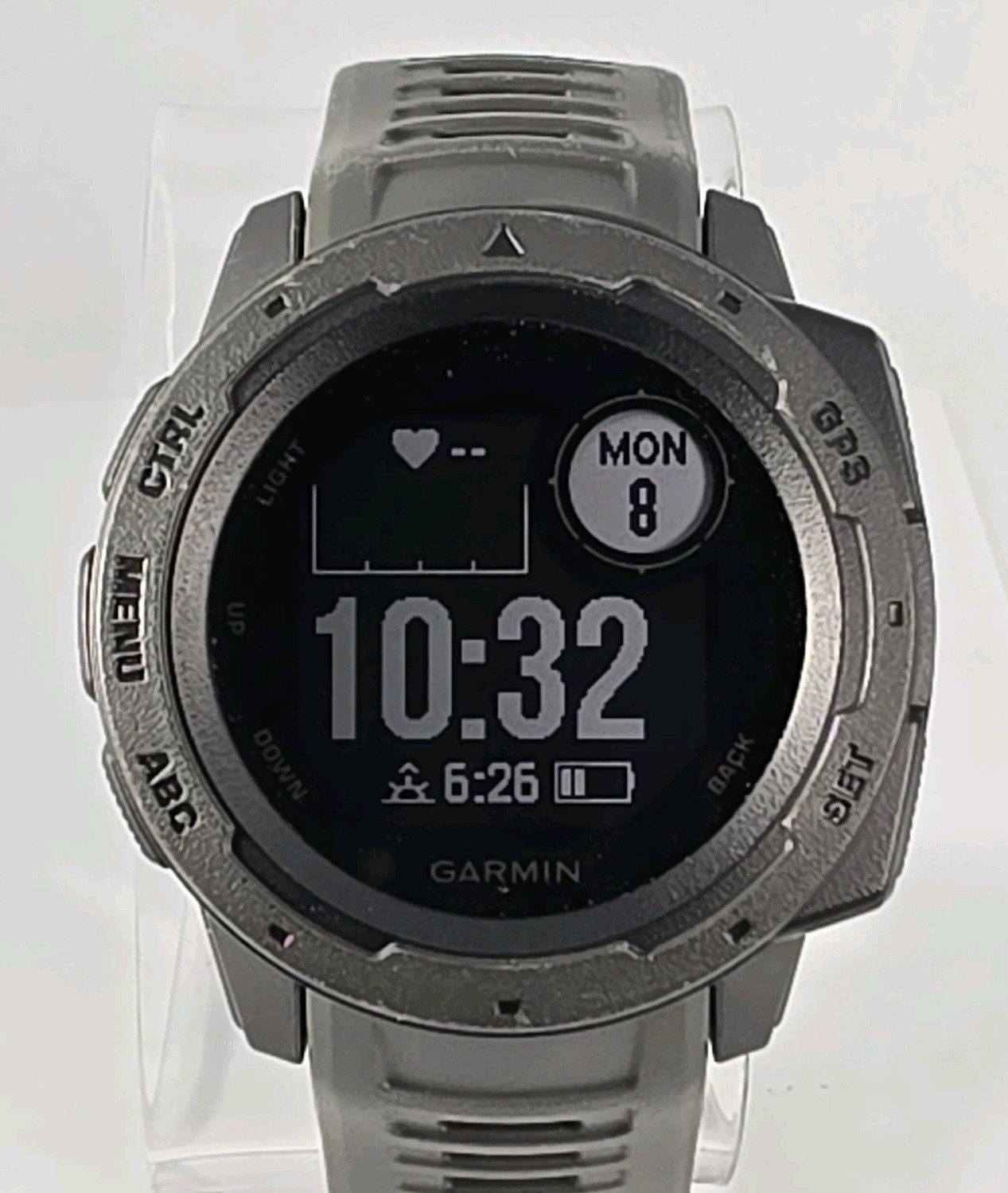 GARMIN INSTINCT UNISEX GPS HEART RATE MONITOR COMPASS LATITUDE 46mm Black