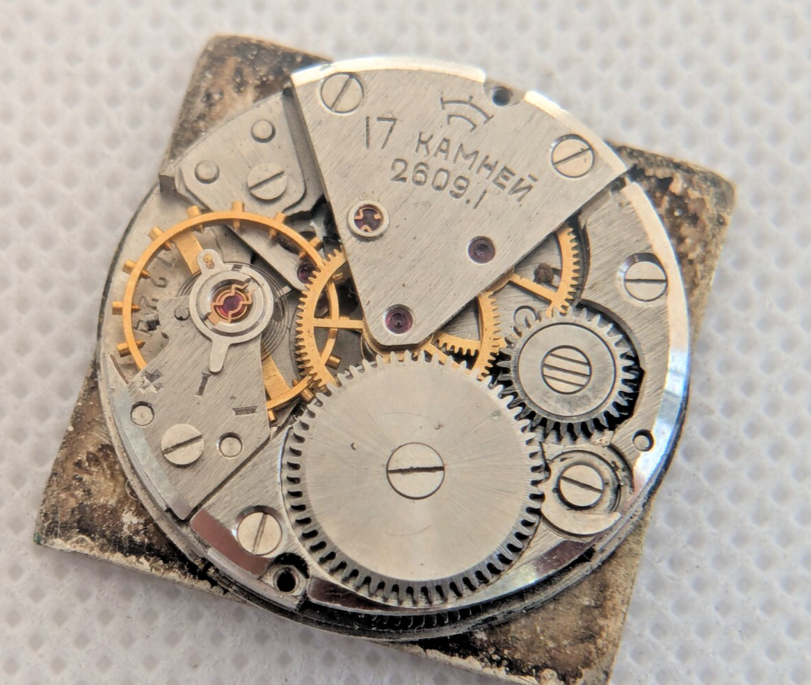 Raketa 2609 Baltika 17jewels Working Balance Vtg russian USSR Watch Movements U1