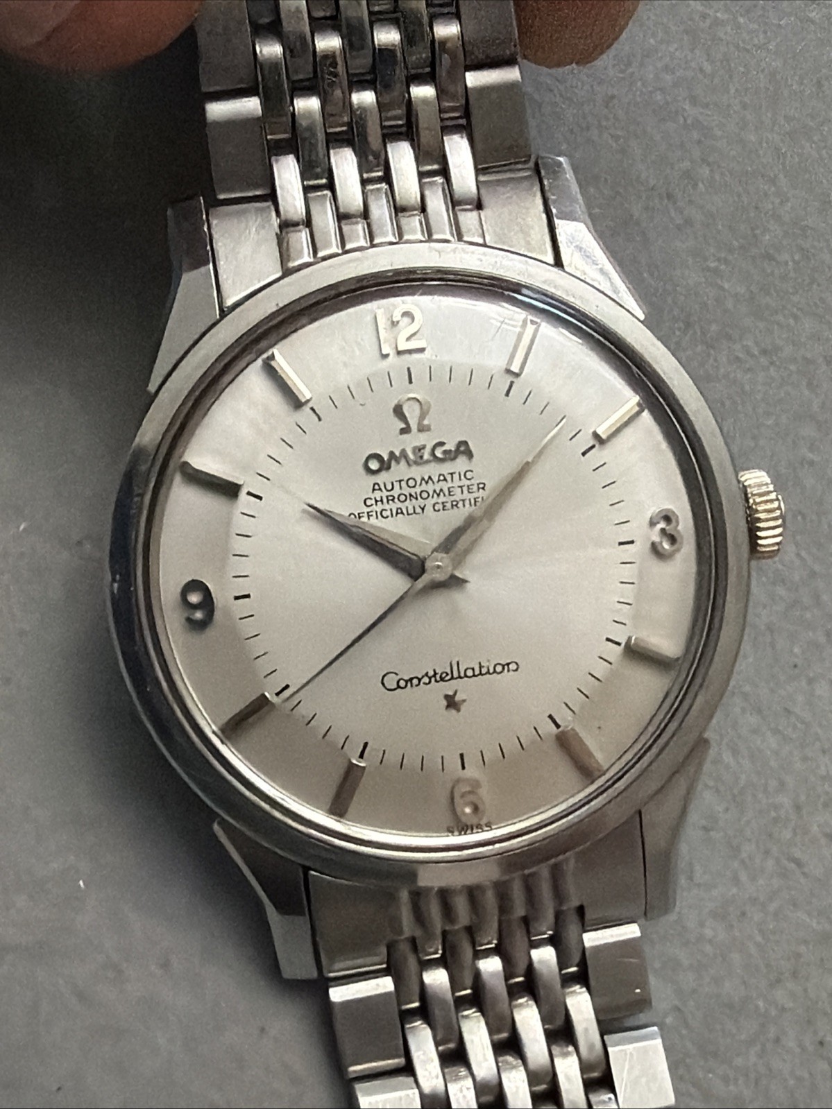 Omega Constellation 14900 62 SC Pie Pan 551 24j Automatic SS Omega Bracelet
