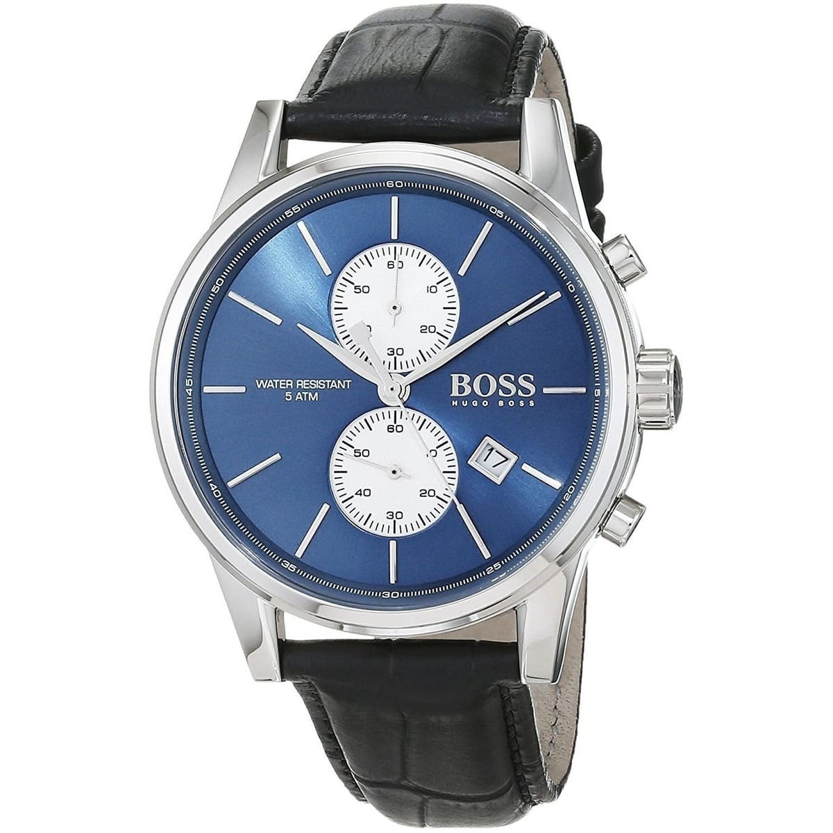 Hugo Boss Chronograph 1513283 Men’s Blue Dial Watch Genuine Leather Strap