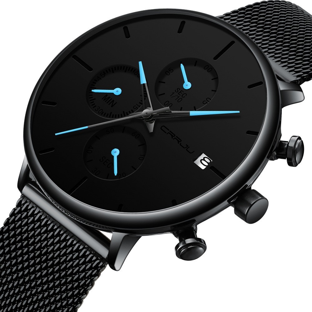 Men’s Quartz Watch Japan Movement 30M Waterproof Alloy Plexiglass Casual Fashion