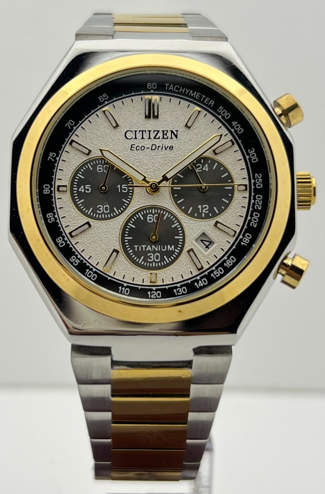 Premium Men’s Citizen Zenshin Chrono White Dial Date Working Wristwatch