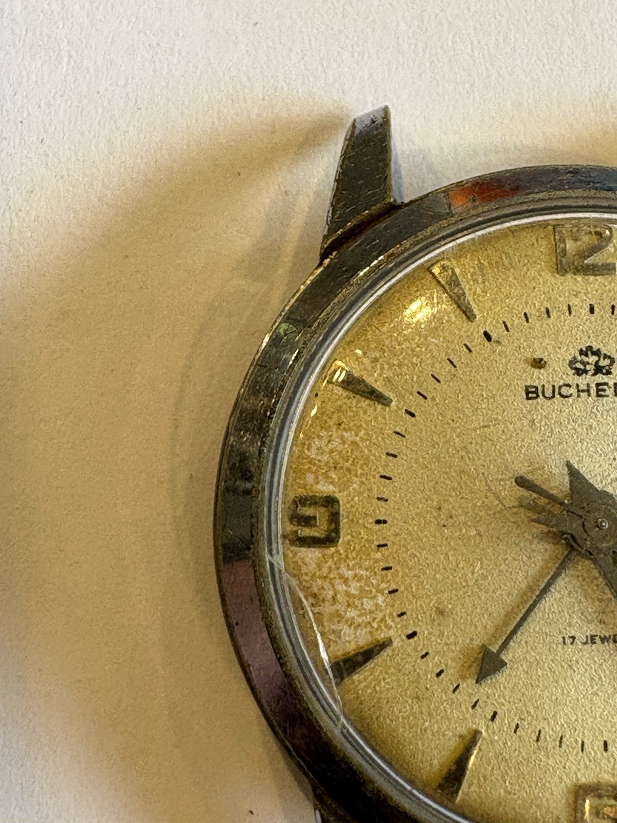 Vintage Bucherer Men’s Watch Alarm Fully Working Wrist Watch 1960’s