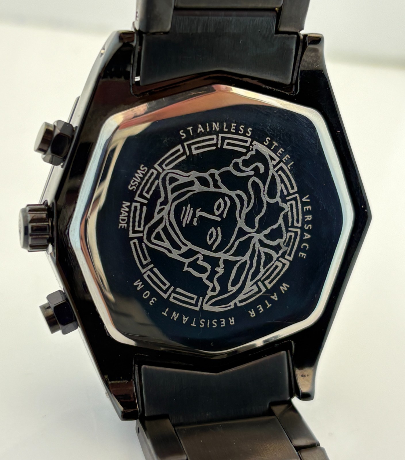 Refurbished Versace V-Legend Chrono Quartz Black Dial Sub-Sec/Date Wristwatch