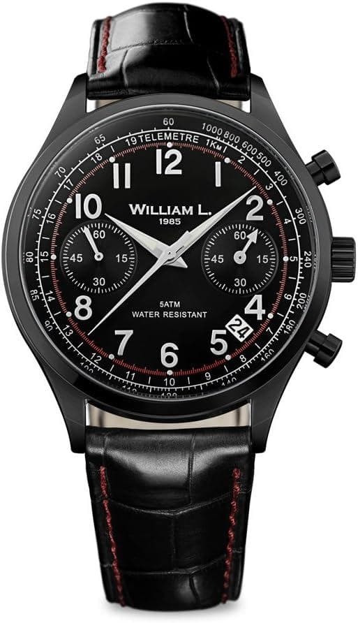 William L 1985 WLIB01NRCNSR Wristwatch Watch w/ Box Chronograph Arm 22cm Japan