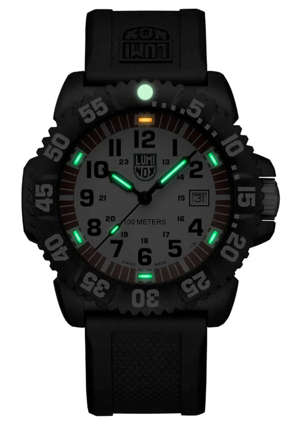 Luminox Sea Lion Carbonox White/Red Dial Rubber Strap Men’s Watch X2.2057