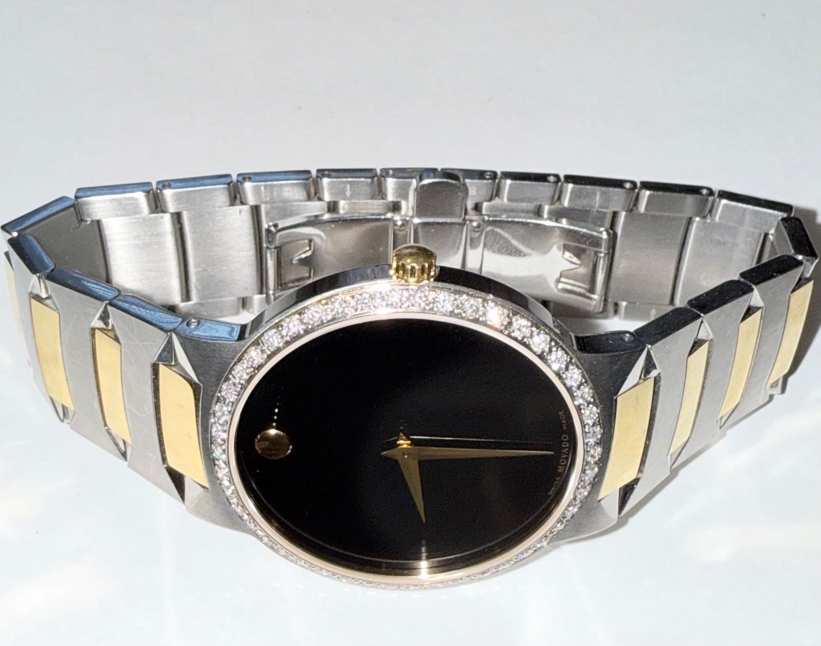 Authentic Movado Temo Two Tone Men’s Lab Grown Diamond Watch