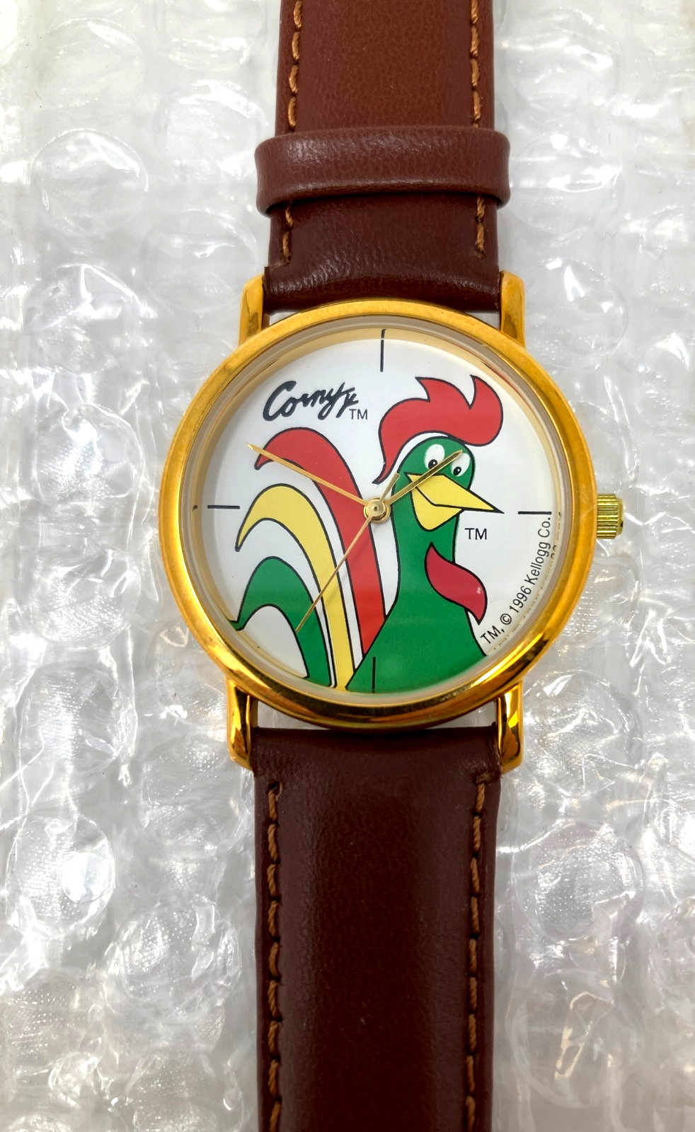 KELLOGG’S Vintage Corny Corn Flakes Men’s/Kid CHARACTER WATCH Leather Band