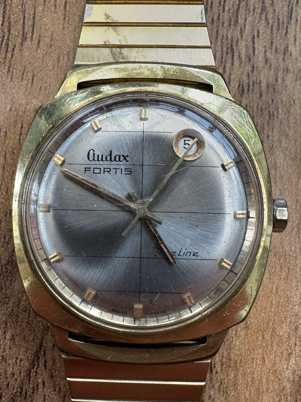 Rare Vintage Audax Fortis TrueLine Automatic Watch, Ref 6083, ETA 2452