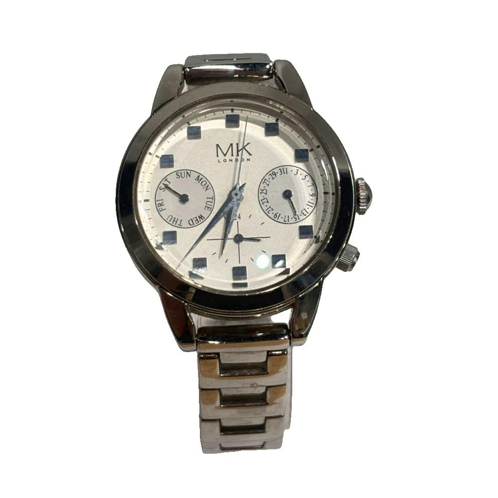 [A1R] Used Michiko London Watch Quartz Silver Color GY99 Ladies Vintage [v6p]