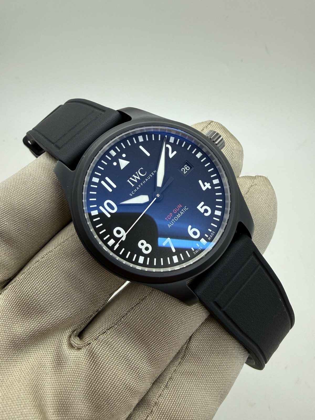 2025 DEC IWC Pilots Top Gun Black Ceramic 41mm Automatic Watch IW326906 B+P