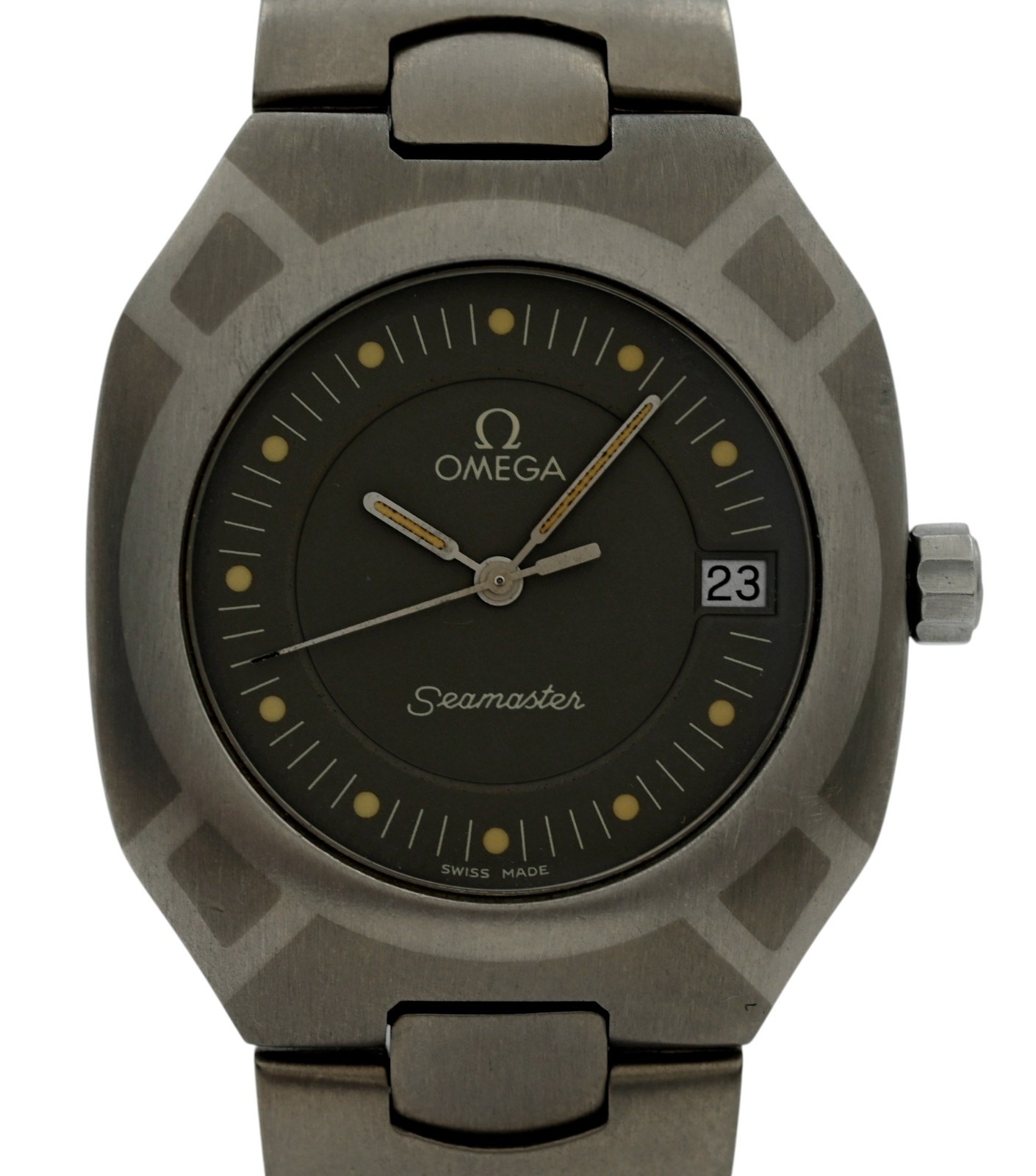 Omega 32mm Seamaster Polaris Titanium Palladium Swiss Watch w/ Box Ref: 196.0291