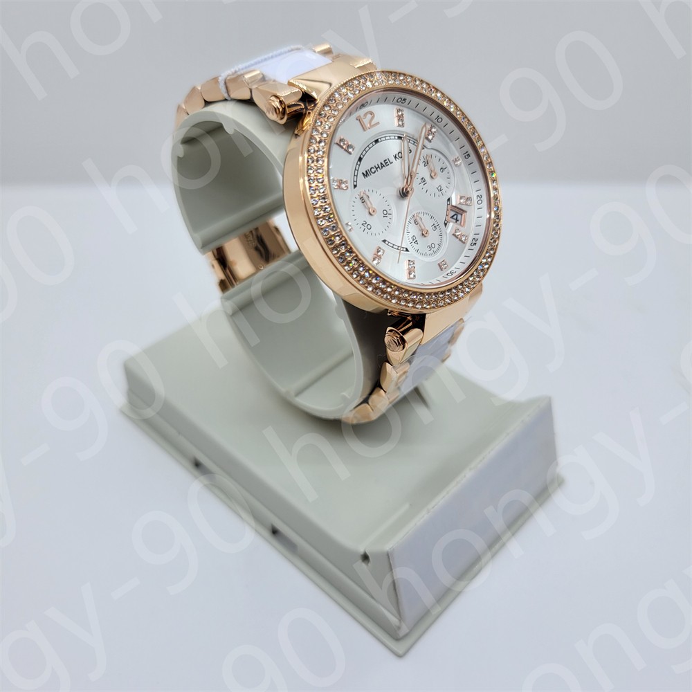 Michael Kors MK5774 Parker Rose Crystal Two Tone Stainless Steel Women’s Watch