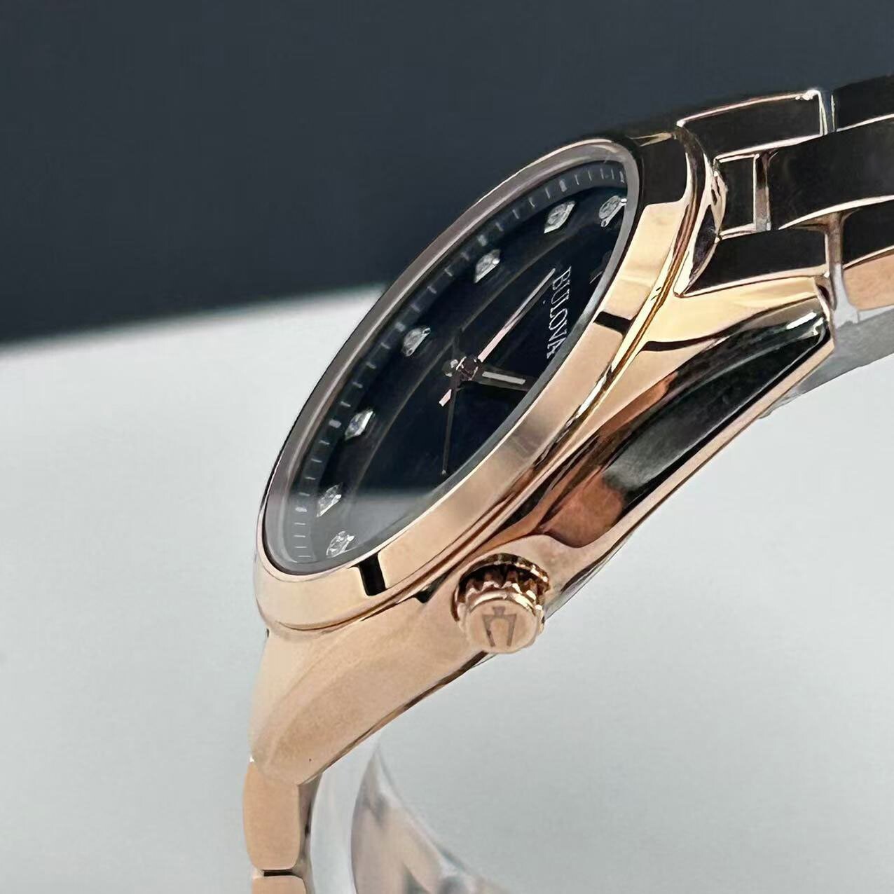 Bulova Surveyor 97P156 Women’s Classic Watch Grey Dial Rose Gold Ladies Watch