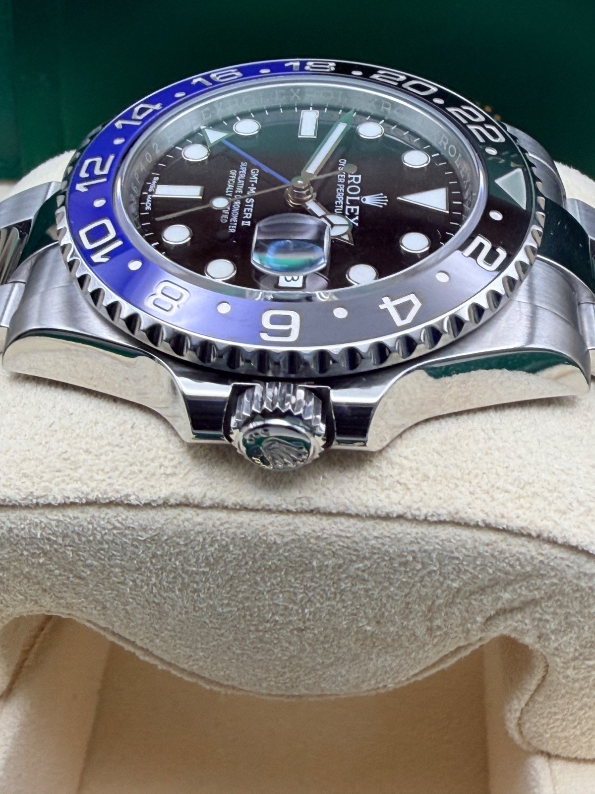 Rolex GMT-Master II 116710BLNR Silver Oyster Bracelet with Blue and Black Bezel