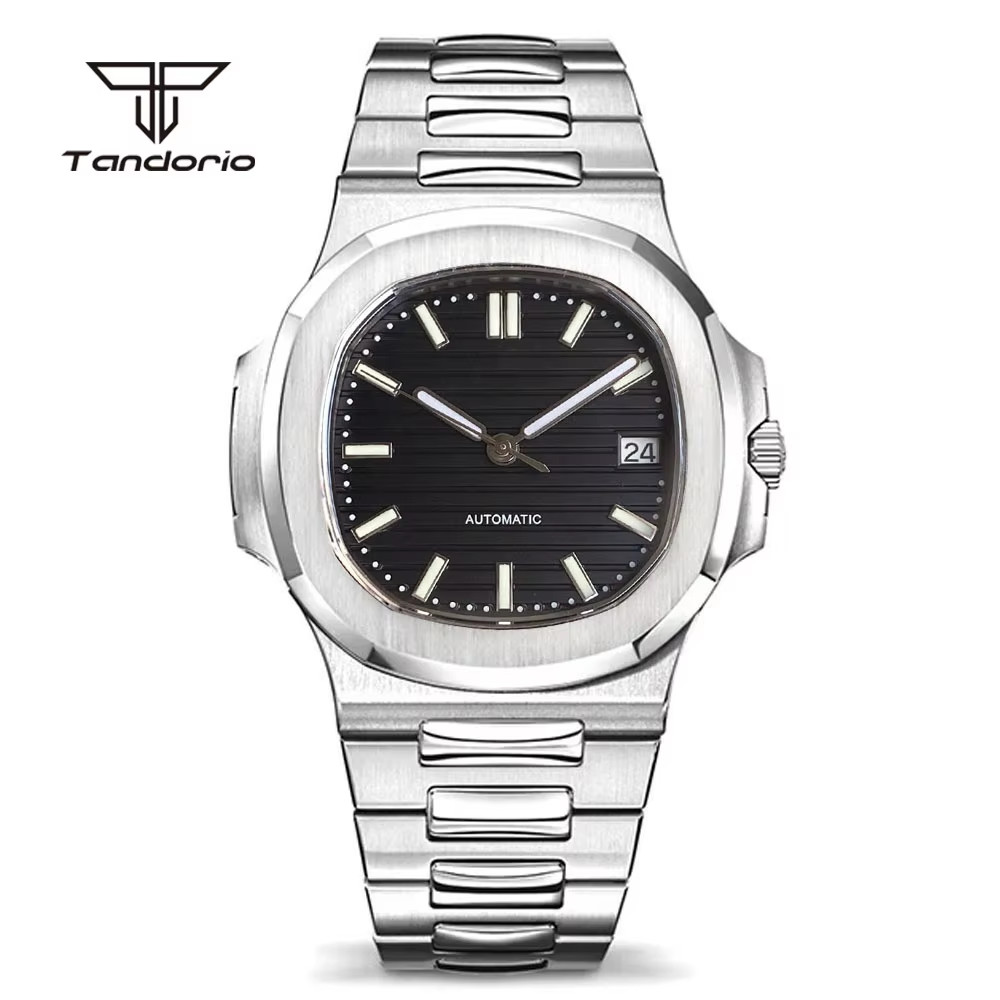 Men’s 40mm Stainless Steel NH35 Automatic Watch with Multicolor Dial and Date