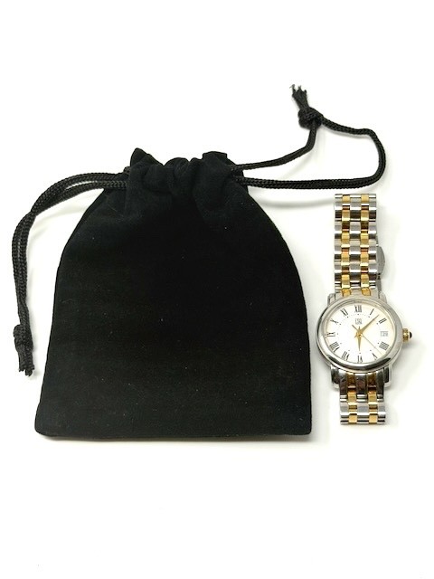ESQ E5383 VINTAGE WOMENS SWISS QUARTZ LAPIS CABOCHON CROWN WATCH BY MOVADO