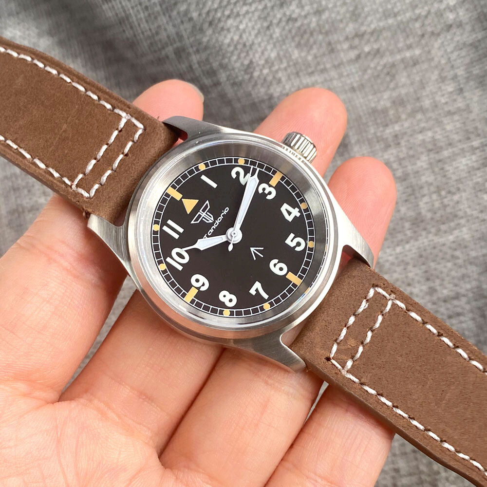36mm Tandorio Sapphire Glass PT5000 NH35A 200m Diver Pilot Men’s Watch Luminous