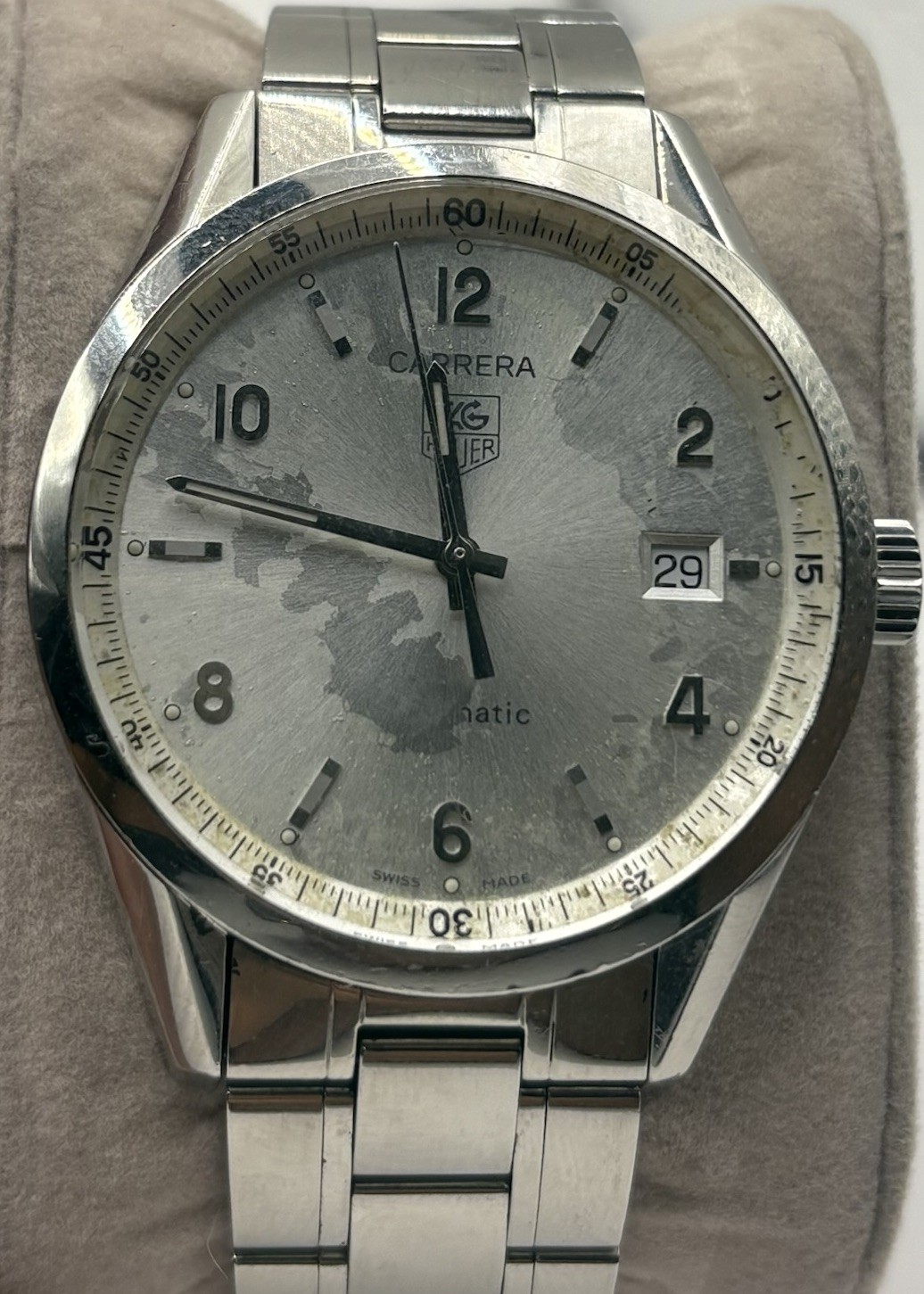 Tag Heuer Carrera Calibre 5 39mm Mens Automatic Watch WV211A Stainless Read Desc
