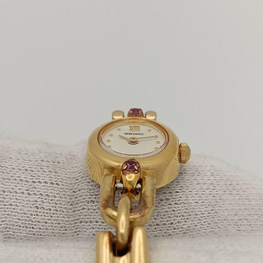 [New battery/operation] SEIKO 2P Ruby Breath Watch Gold Watch