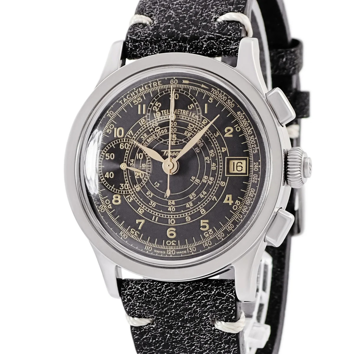 Tissot Z199 T66.1.428.52 Stainless Steel Leather 37mm Black Dial #HDW918