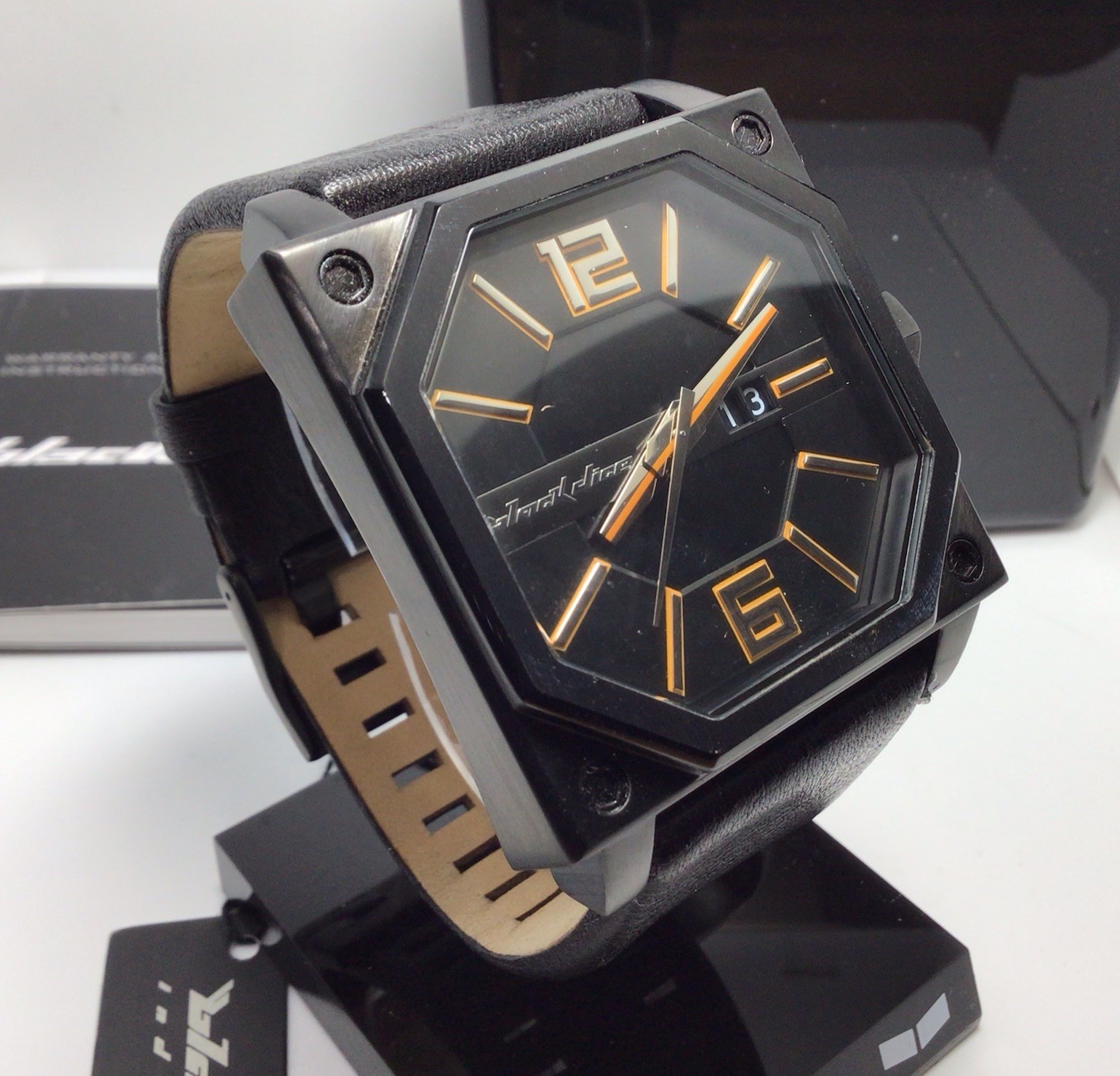 Black Dice Men’s Watch – Swiss Movement, 5ATM