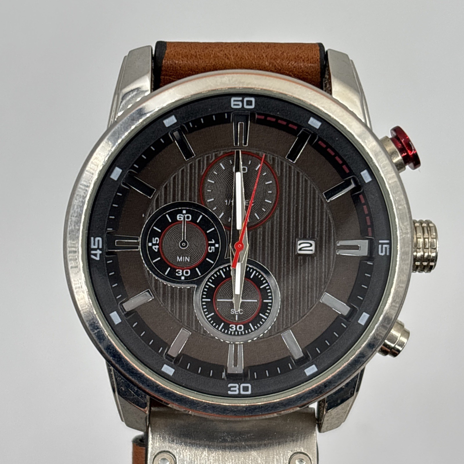 George Sterling Silver Case Quartz Analog Men’s Fashion Watch