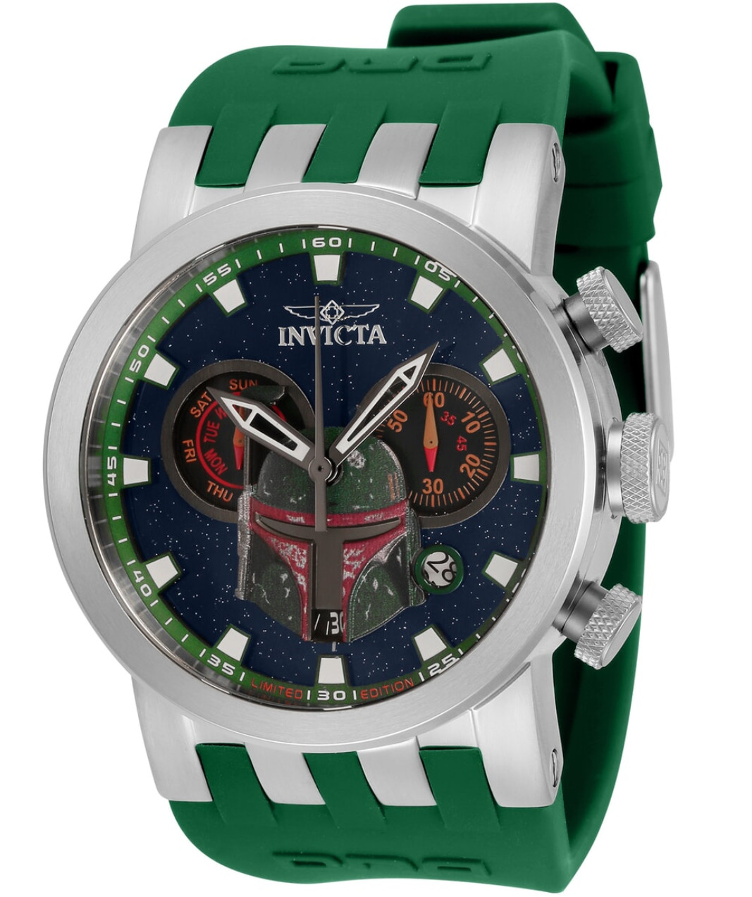 Invicta Star Wars Boba Fett Men’s 46mm Limited Ed Swiss Chronograph Watch 34686